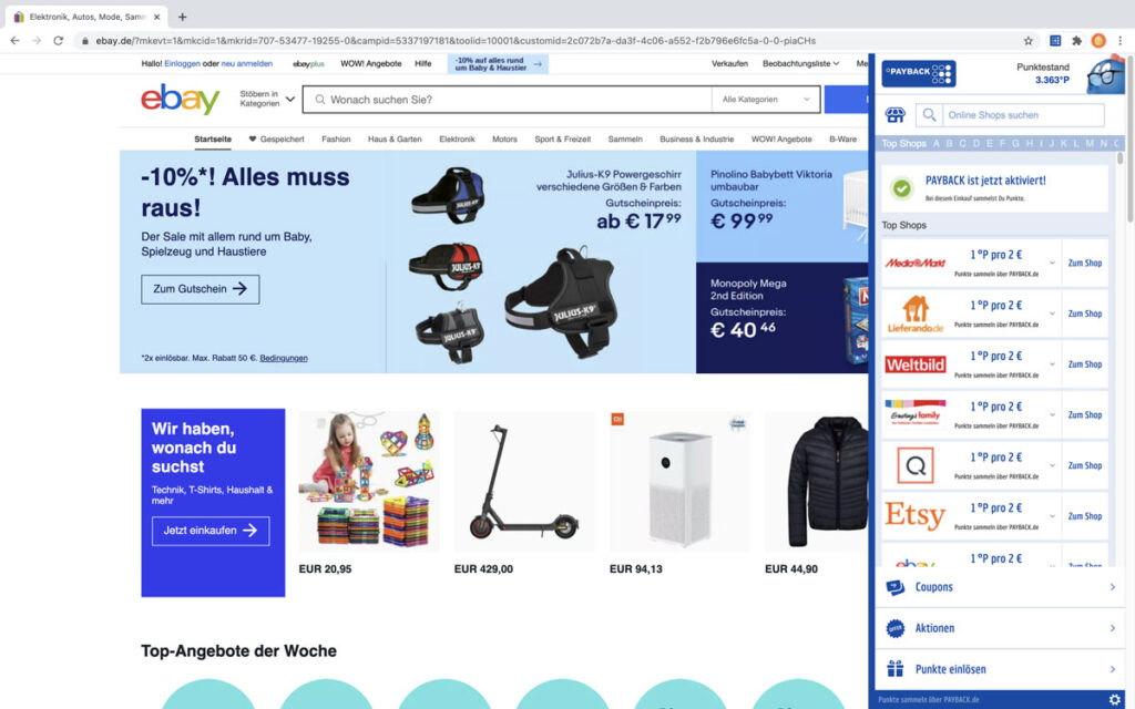 Cashback oder Payback - was ist der Unterschied? 6 payback plugin Pia 2